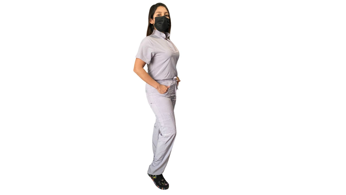 Uniforme Quirúrgico - Mujer - Gris Claro - Modelo Chiapas