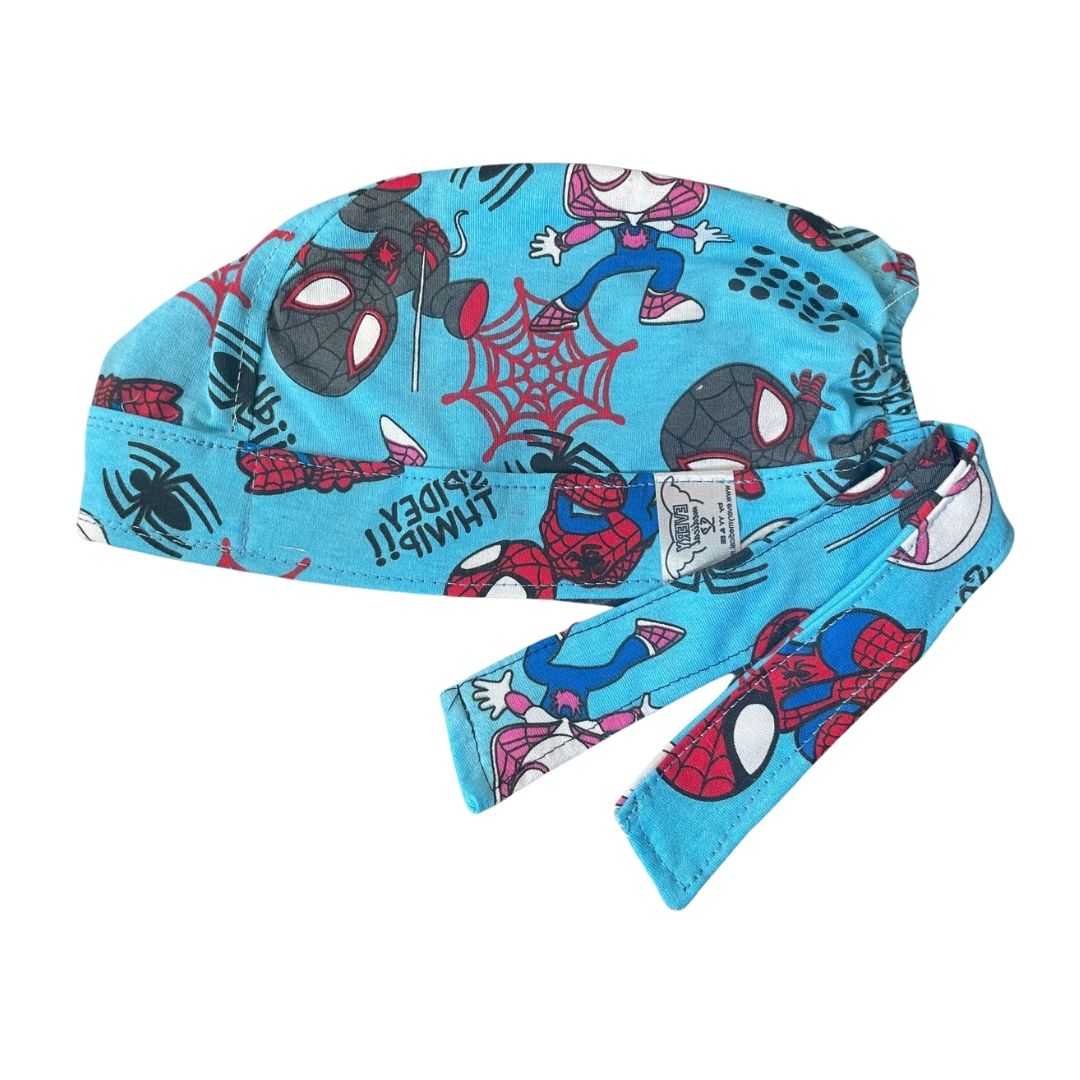 Gorro Medico Quirúrgico - Estampado Baby Spiderman - Cartoon - Azul