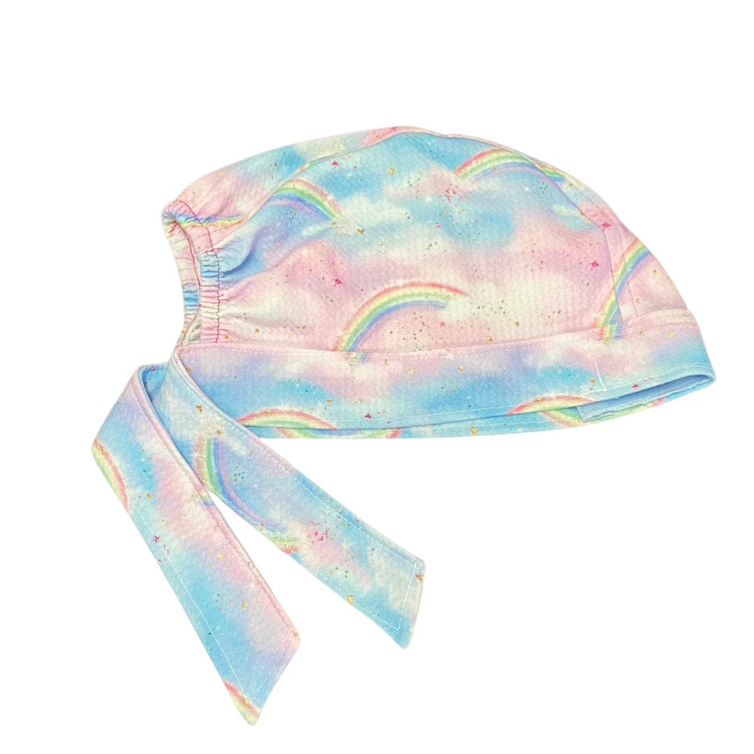 Gorro Medico Quirúrgico Arcoíris Y Nubes- Antisudor