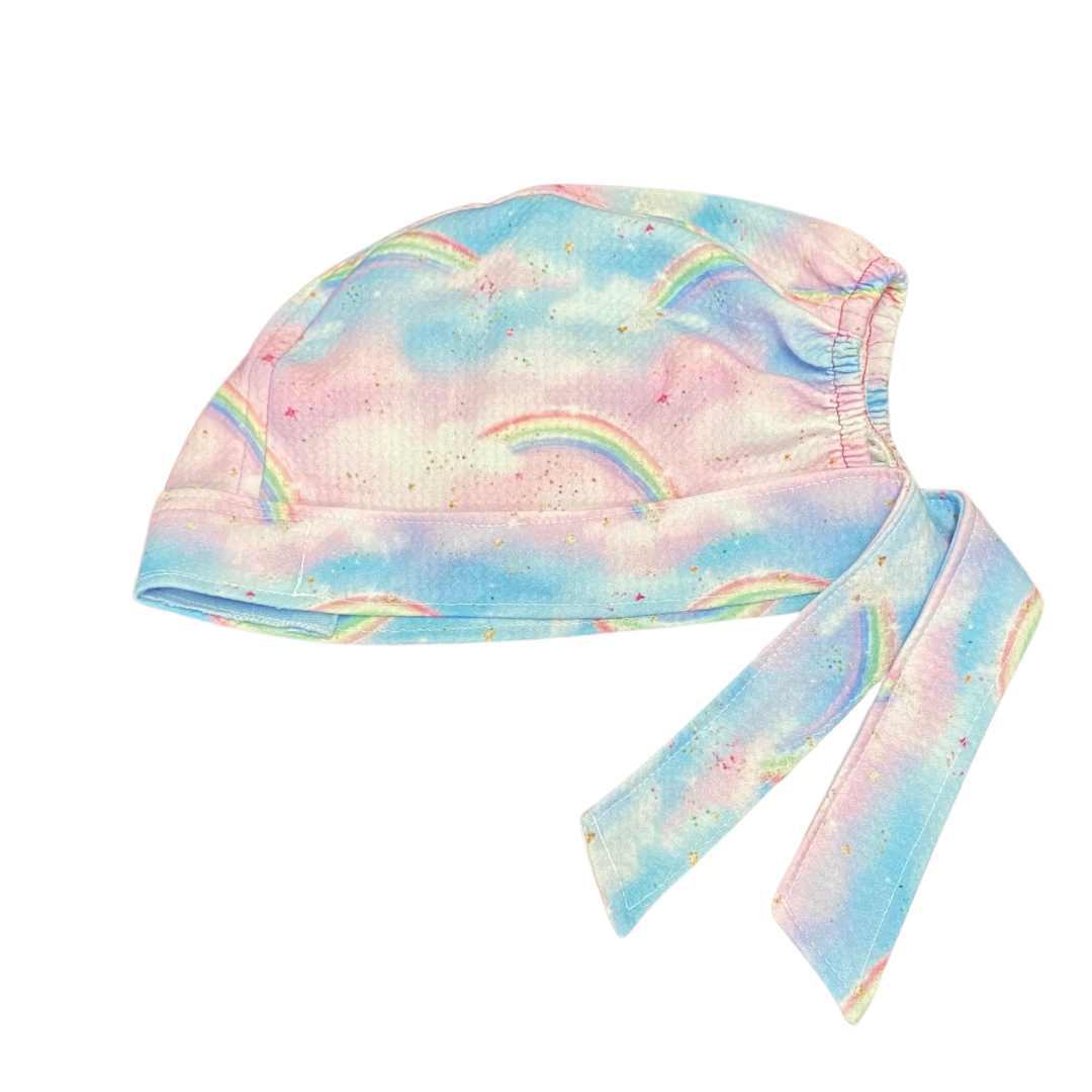 Gorro Medico Quirúrgico Arcoíris Y Nubes- Antisudor