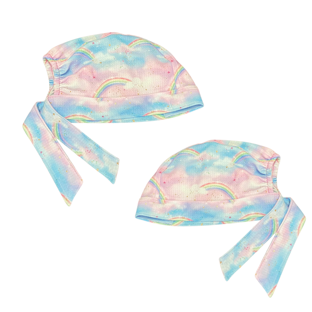 Gorro Medico Quirúrgico Arcoíris Y Nubes- Antisudor