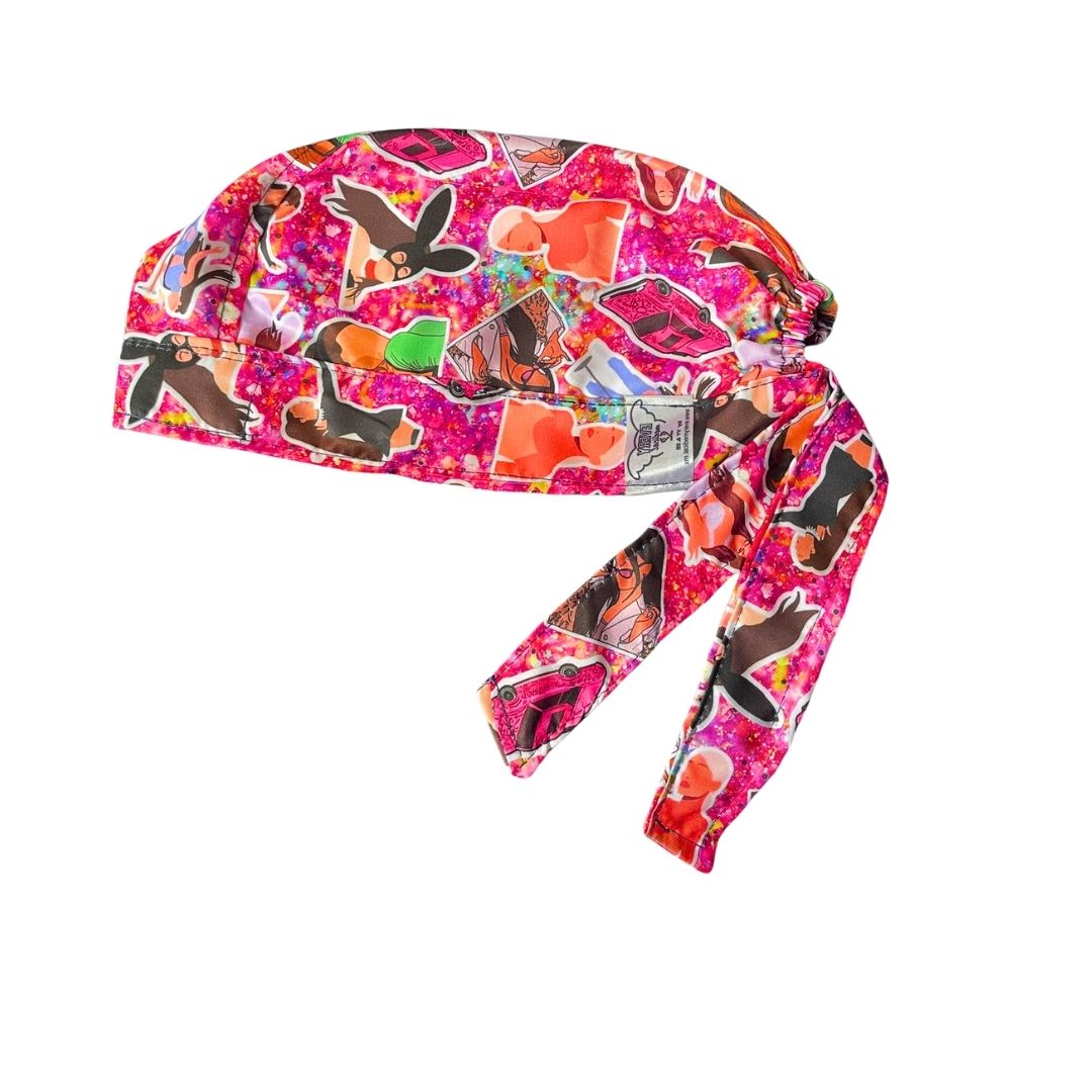 Gorro Medico Quirúrgico - Estampado - Ariana Grande - Rosa