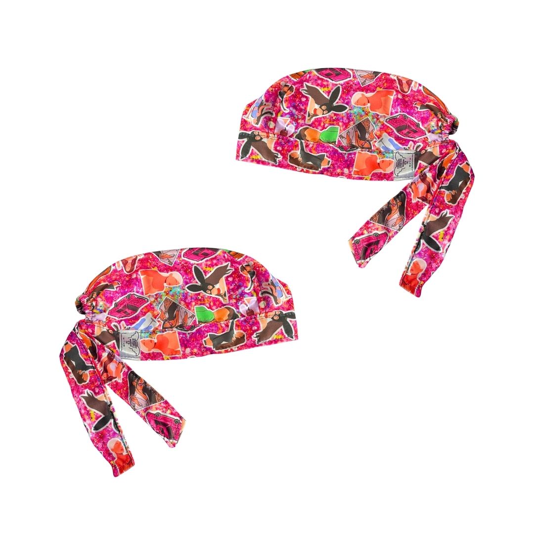 Gorro Medico Quirúrgico - Estampado - Ariana Grande - Rosa