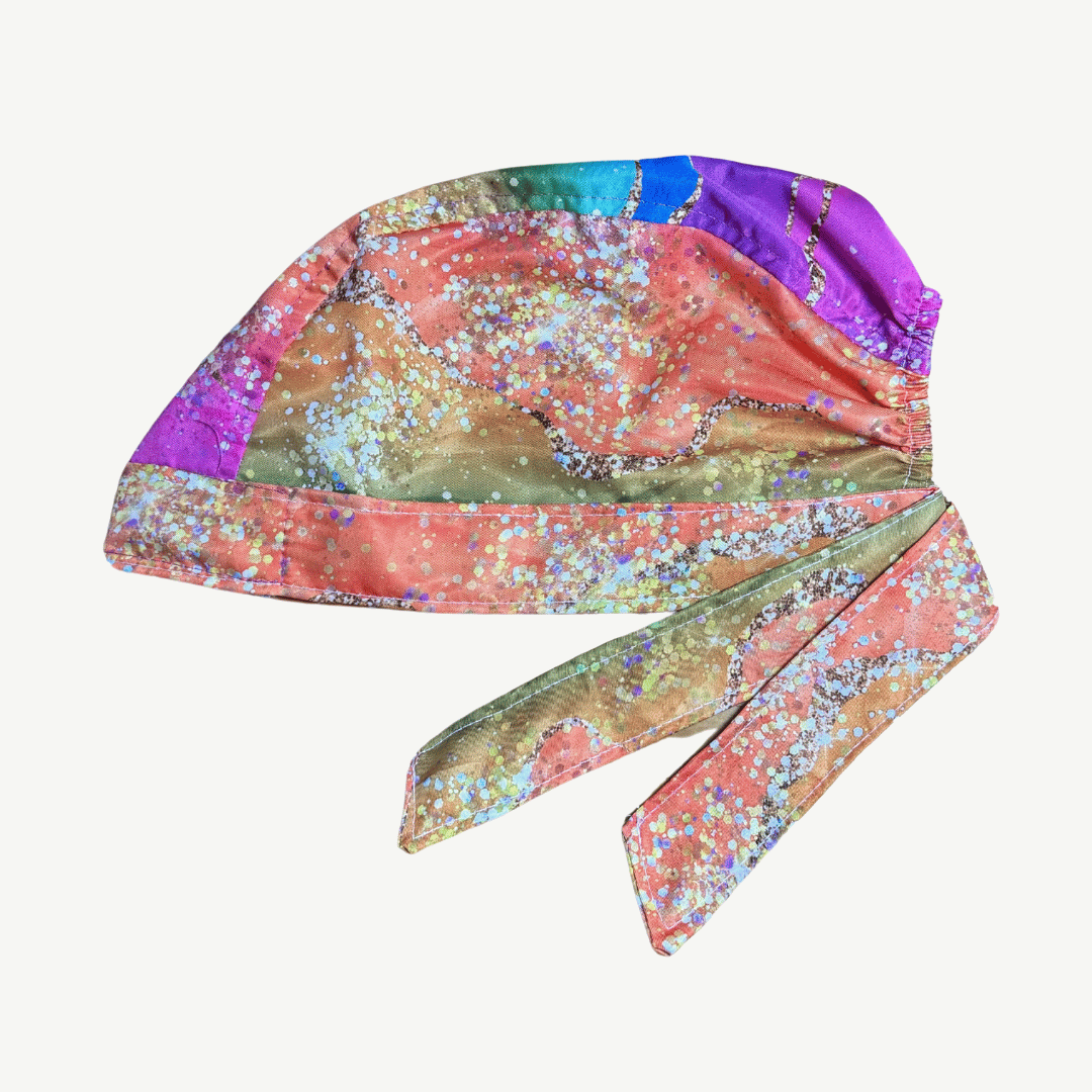 Gorro Quirúrgico Medico Enfermeria Marmol Colores Glitter