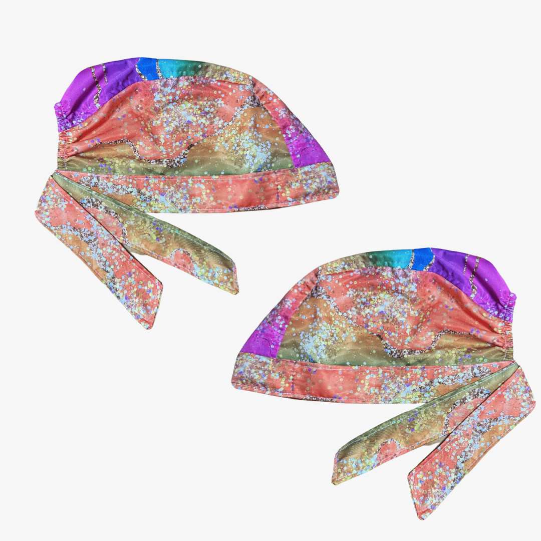 Gorro Quirúrgico Medico Enfermeria Marmol Colores Glitter