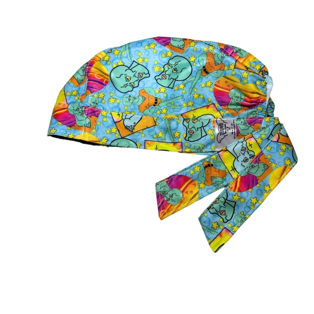 Gorro Medico Quirúrgico - Bob Esponja - Calamardo Guapo