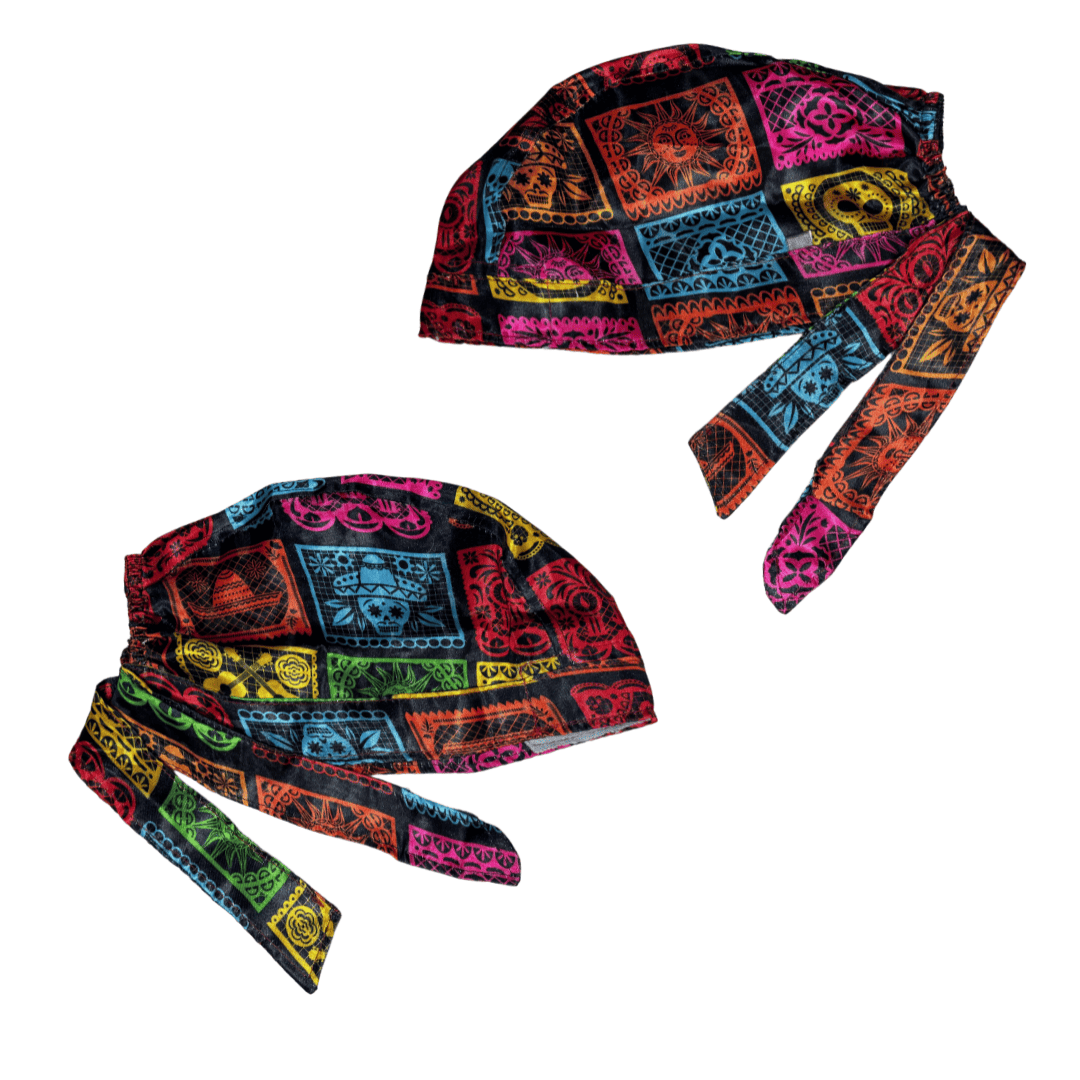 Gorro Quirúrgico - Unisex - Estampado - Dia De Muertos - Papel picado
