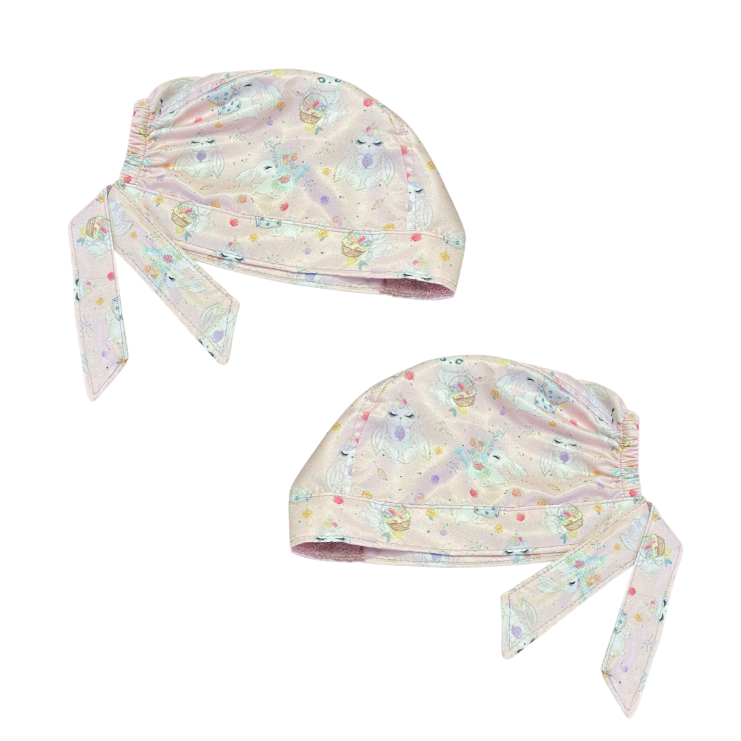 Gorro Medico Quirúrgico - Conejo De Pascua - Enfermería - Salud - Rosa