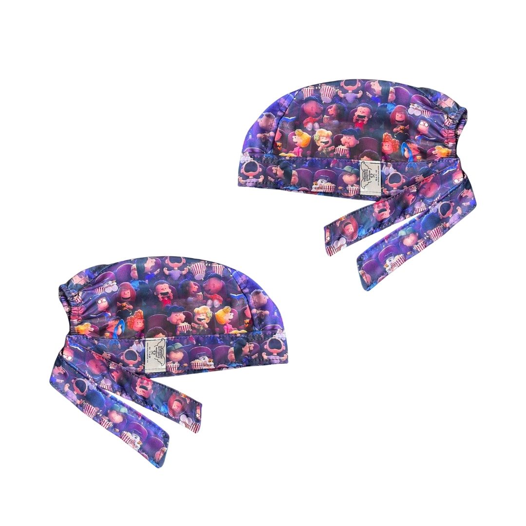 Gorro Quirúrgico Estampado - Charly Brown - Snoopy - Lila
