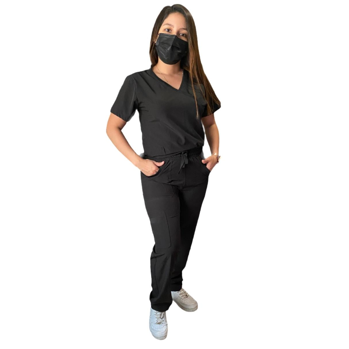 Uniforme Quirúrgico - Mujer - Negro - Modelo Puebla