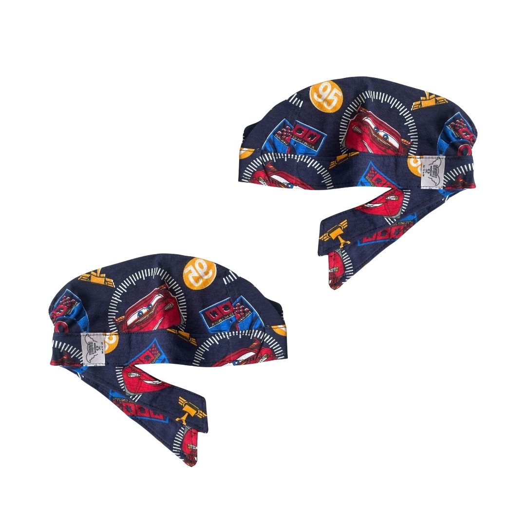 Gorro Quirúrgico - Cars - Nascar - Cordones - Antisudor