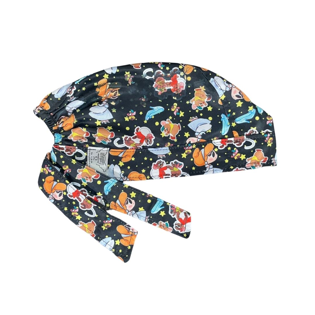 Gorro Medico Quirúrgico - Princesas Disney - Cenicienta - Negro