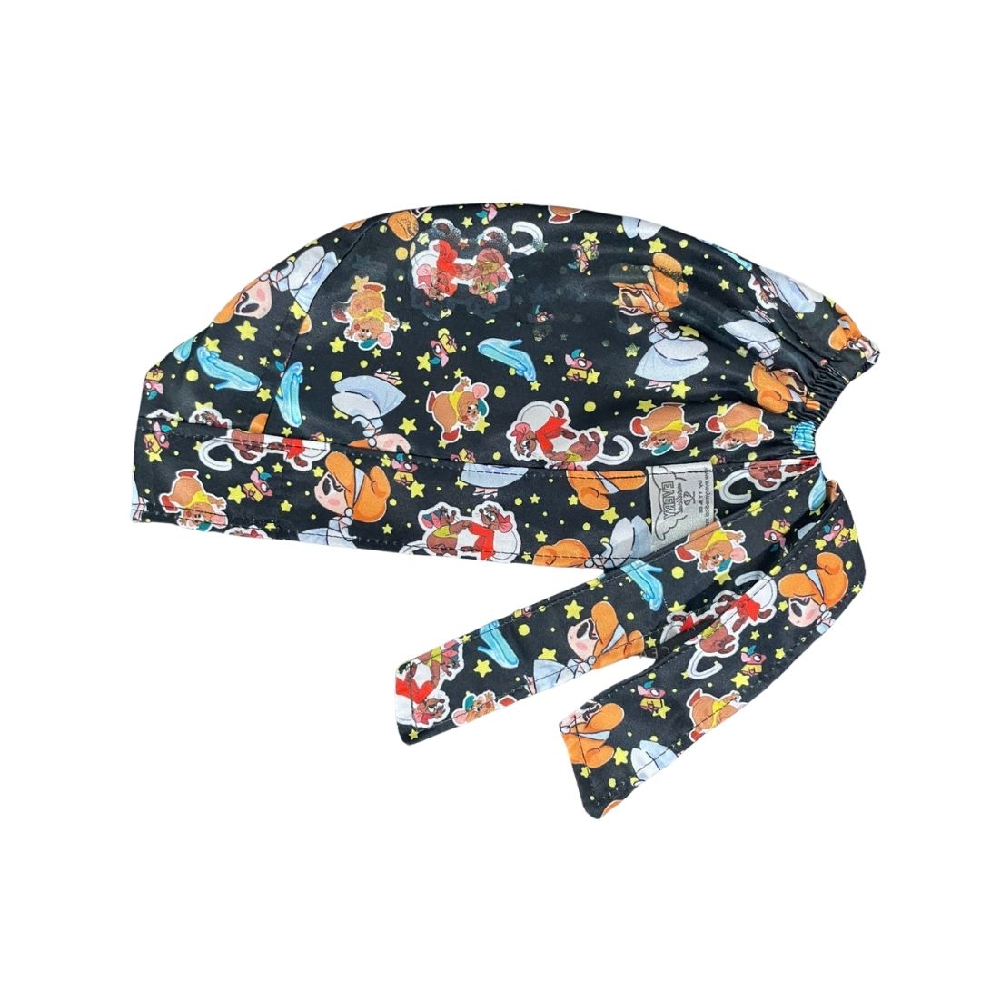 Gorro Medico Quirúrgico - Princesas Disney - Cenicienta - Negro