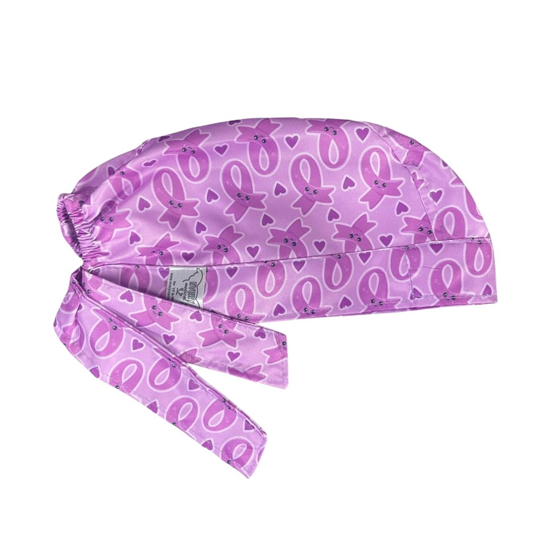 Gorro Medico Quirúrgico - Lucha Contra El Cáncer De Mama - Lila