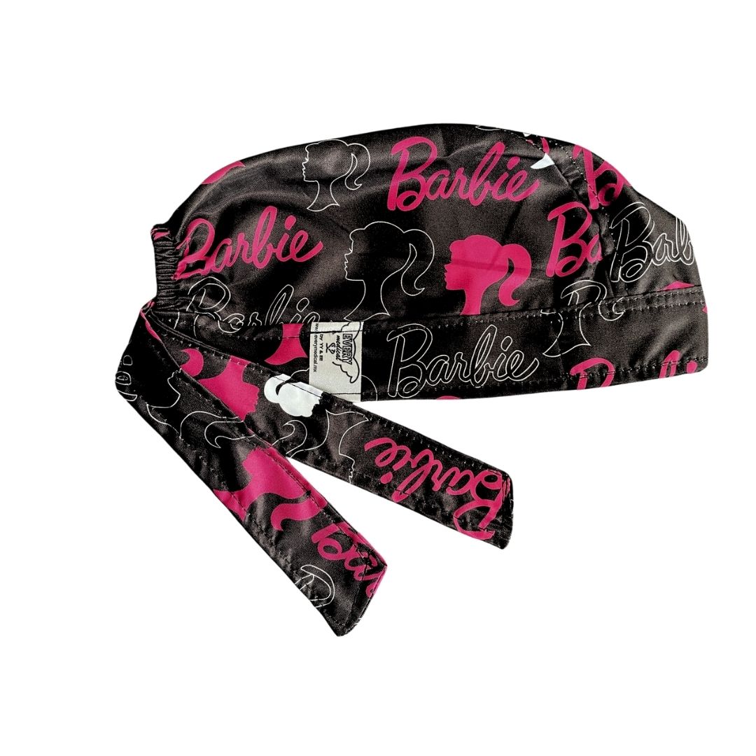 Gorro Medico Quirúrgico - Rosa / Barbie - La Pelicula - Negro