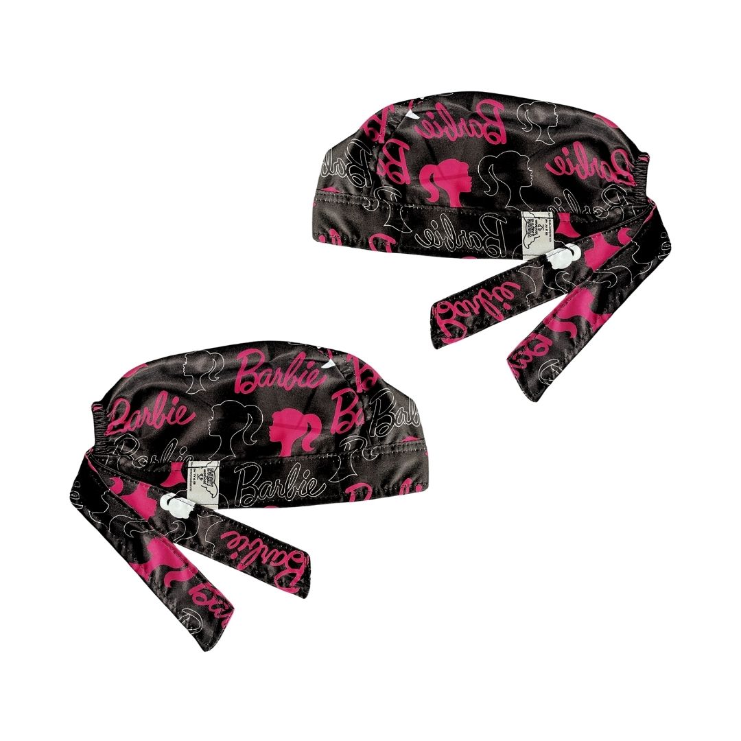 Gorro Medico Quirúrgico - Rosa / Barbie - La Pelicula - Negro