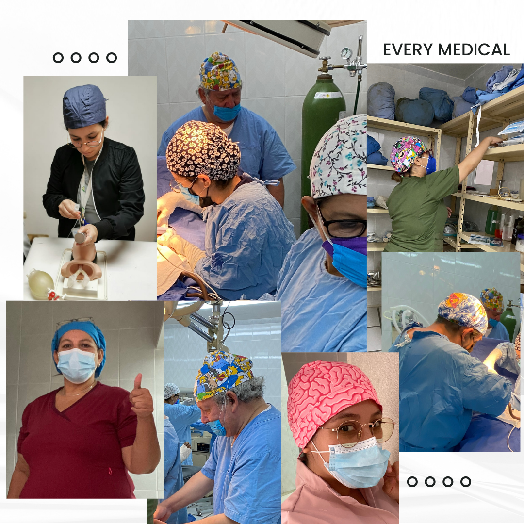 Gorro Quirúrgico Medico Cerebro Sesos Antifluidos- Listones - Every Medical - Dr. Gorrito