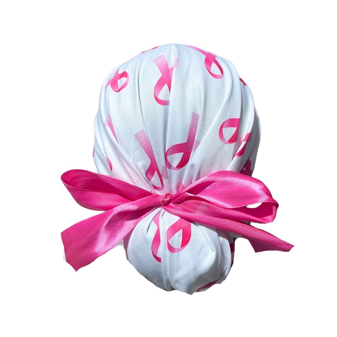 Gorro Quirúrgico - Lucha Contra El Cáncer De Mama - Blanco