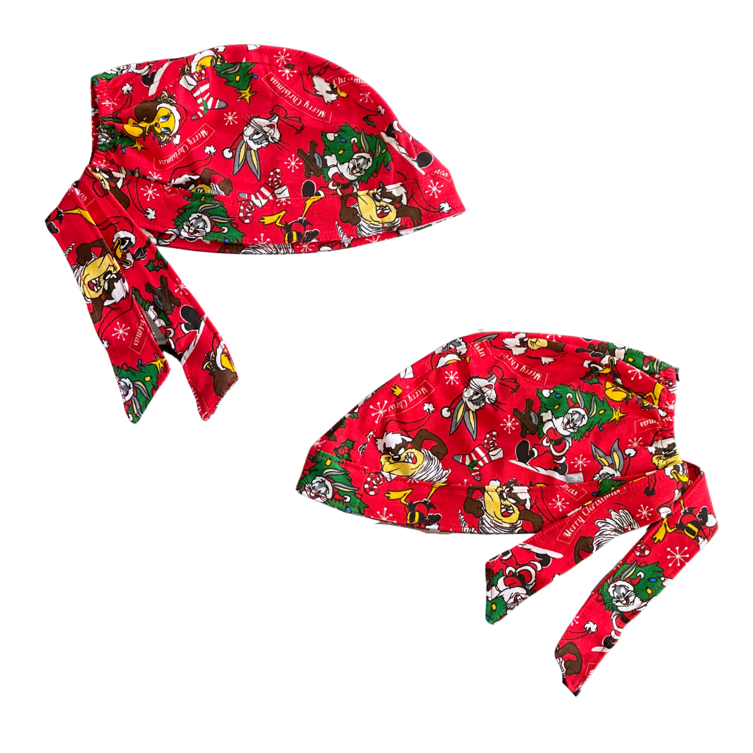Gorro Medico Quirúrgico - Enfermeria-looney Tunes- Navidad