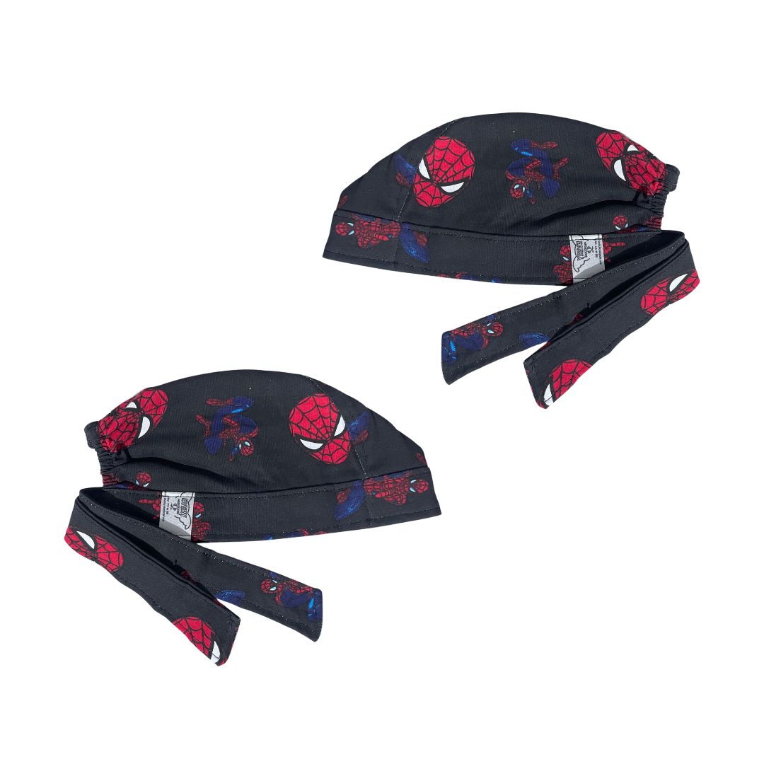 Gorro Medico Quirúrgico - Estampado - Spiderman - Negro 4