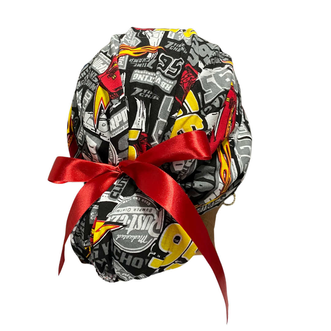 Gorro Medico Quirúrgico Cars - Nascar - Listones - Antisudor - Every Medical - Dr. Gorrito