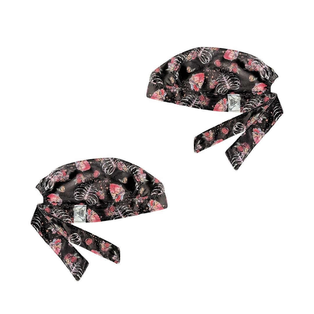 Gorro Medico Quirúrgico - Anatomía Humana - Versalius - Enfermeria - Negro