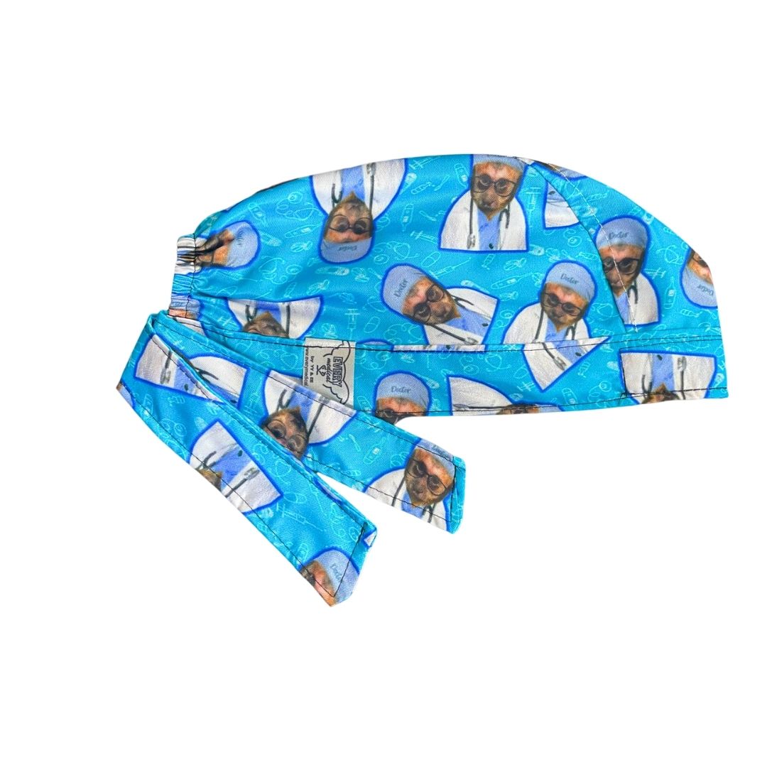 Gorro Medico Quirúrgico - Changuito George Doctor - Meme - Azul