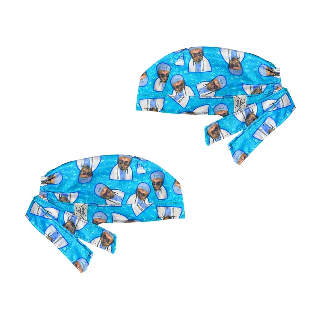 Gorro Medico Quirúrgico - Changuito George Doctor - Meme - Azul