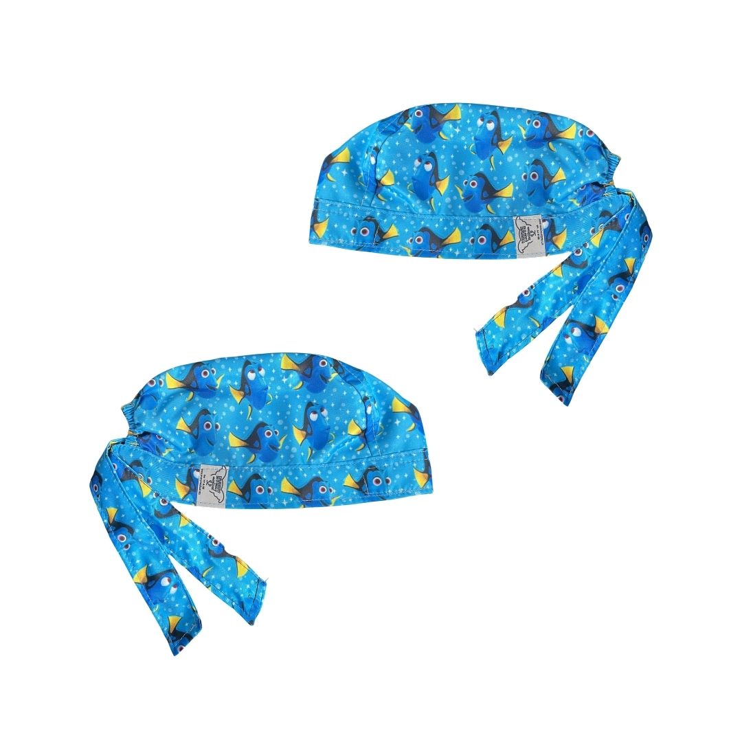Gorro Medico Quirúrgico - Dory - Buscando A Nemo - Azul Claro