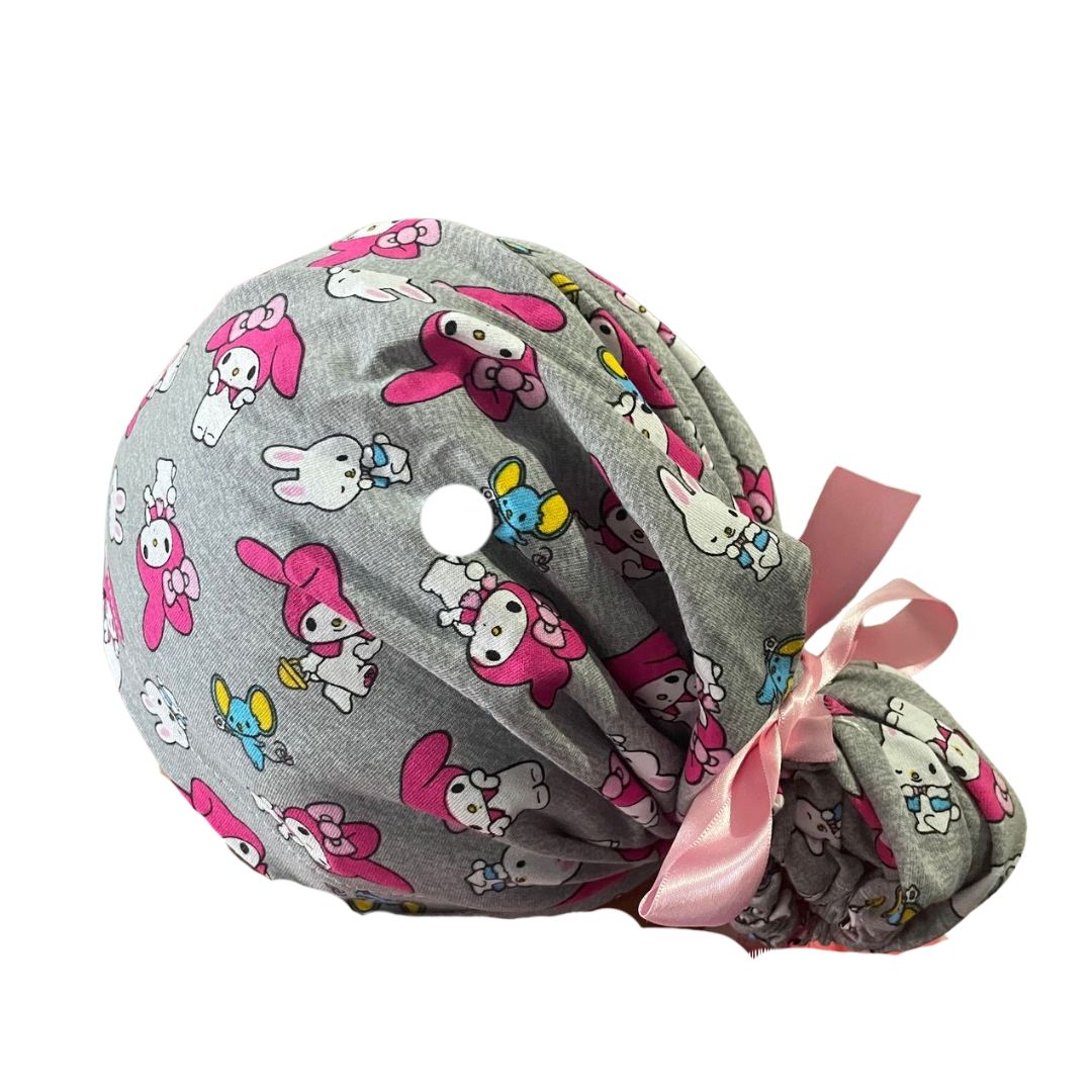 Gorro Quirúrgico - Estampado My Melody - Gris - Listón