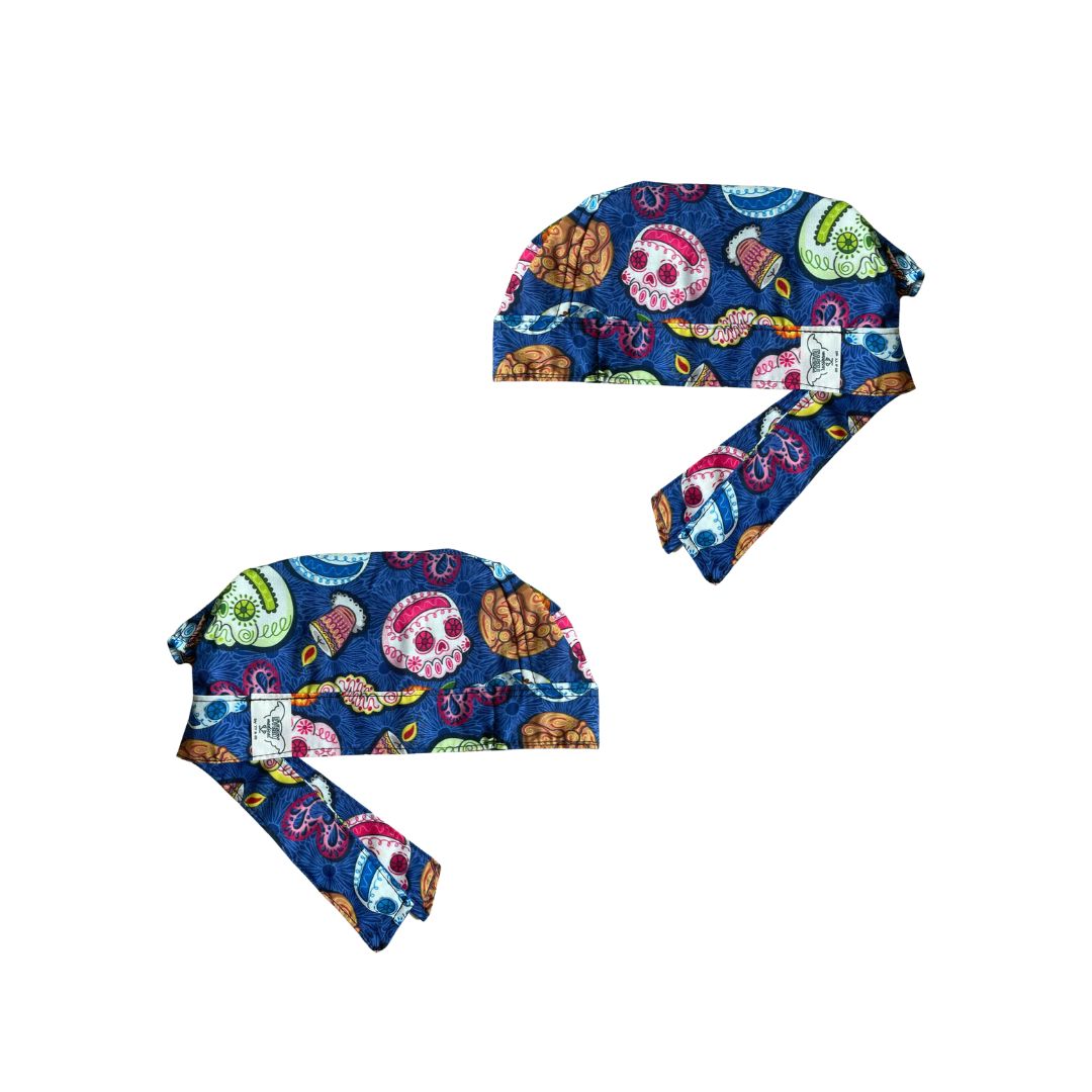 Gorro Medico Quirúrgico - Día De Muertos - Calaveritas - Pan De Muertos - Esqueletos