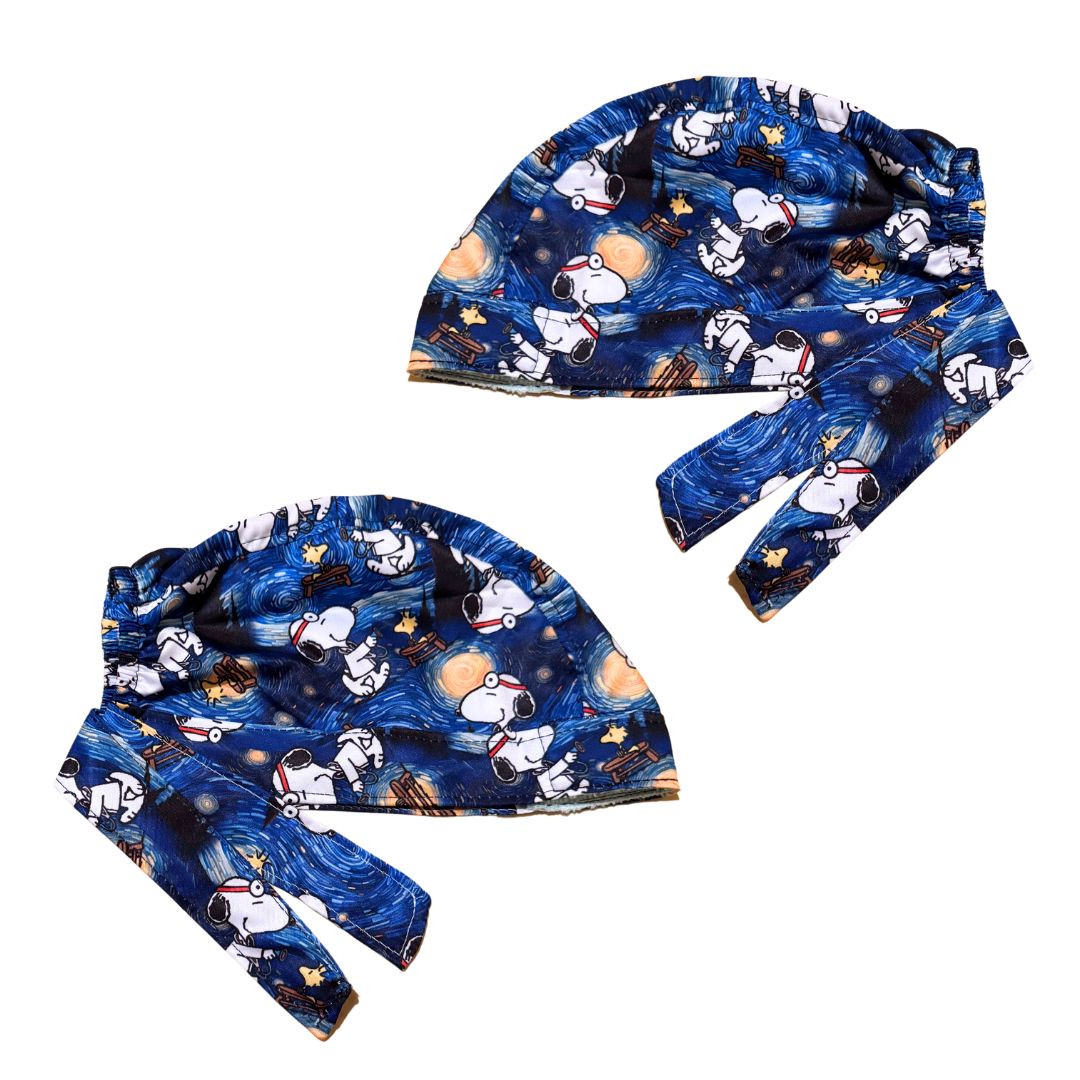 Gorro Quirúrgico Medico - Snoopy 1 - Noche Estrellada