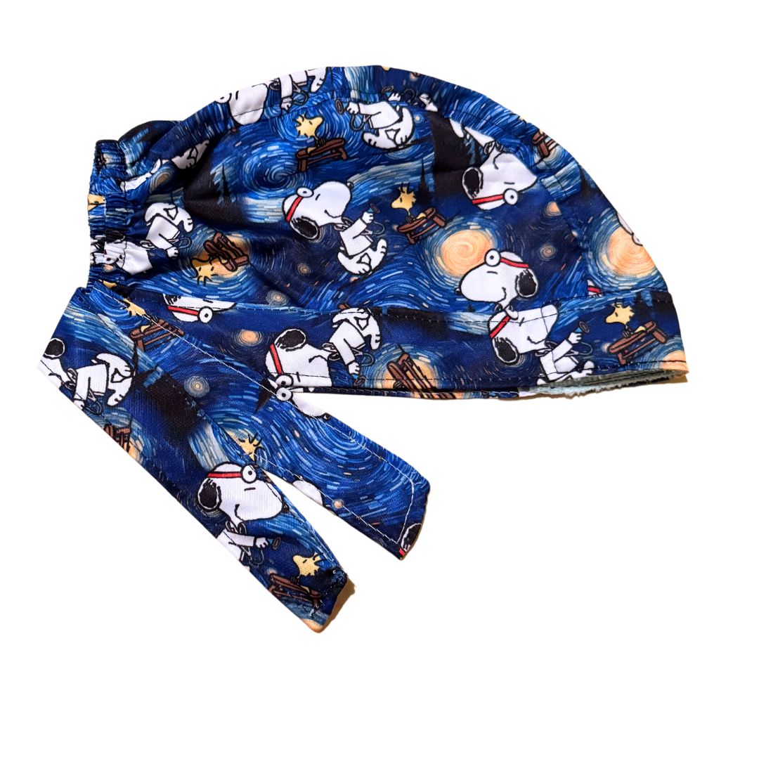 Gorro Quirúrgico Medico - Snoopy 1 - Noche Estrellada