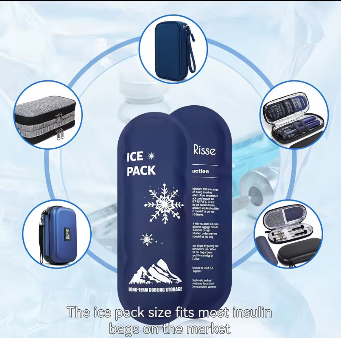 Gel Refrigerante Transportable Para Estuche De Insulina