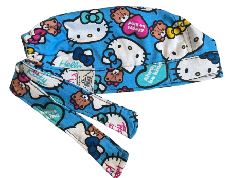 Gorro Quirúrgico - Hello Kitty - Azul 2