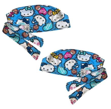 Gorro Quirúrgico - Hello Kitty - Azul 2