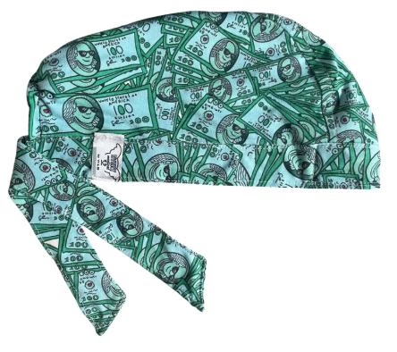 Gorro Medico Quirúrgico - Dollar - Billete - Monopoly - Verde