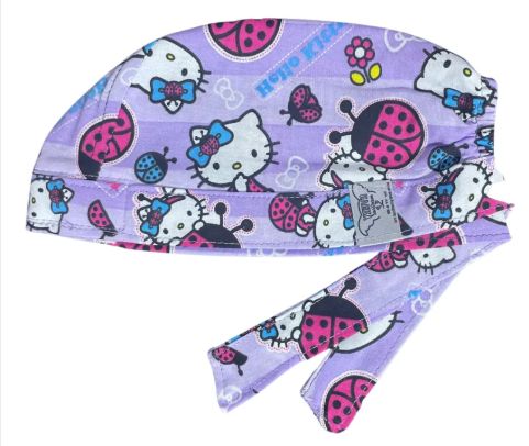 Gorro Medico Quirúrgico - Hello Kitty - Lila