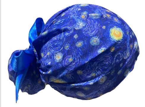 Gorro Medico Quirúrgico - Noche Estrellada - Azul
