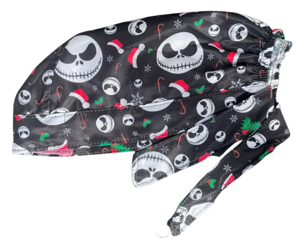 Gorro Medico Quirúrgico - Estampado - El Extraño Mundo De Jack - Negro 6