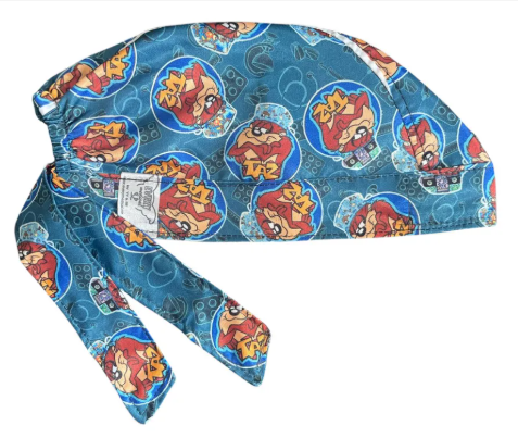Gorro Medico Quirúrgico - Demonio De Tasmania - Taz - Azul Petróleo