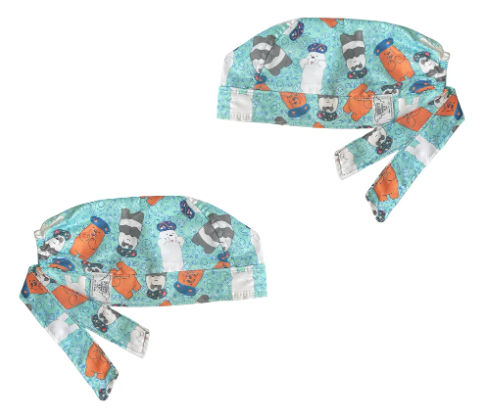 Gorro Medico Quirúrgico - Osos Escandalosos - Polar - Panda - Pardo - Celeste