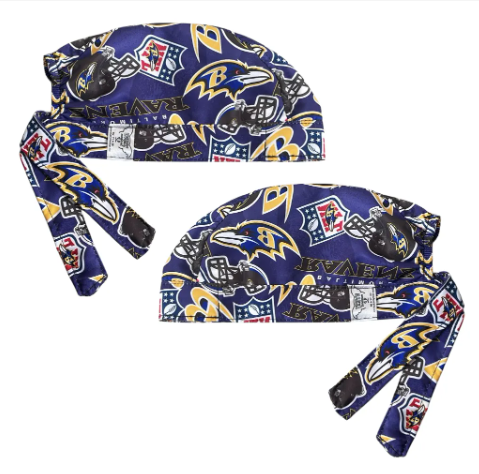 Gorro Quirúrgico Medico Baltimore Ravens Nfl Antifluidos