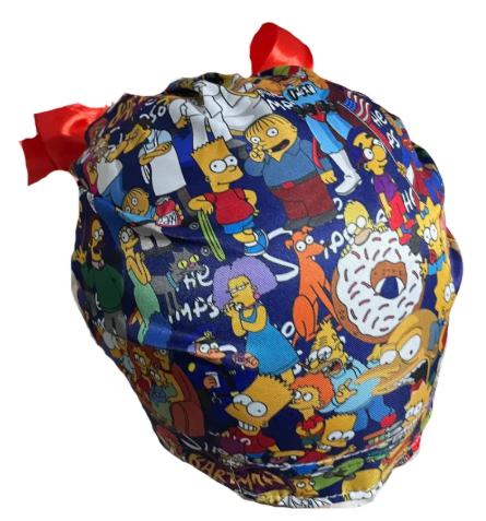 Gorro Medico Quirúrgico - Simpson - Homero - Listón - Azul