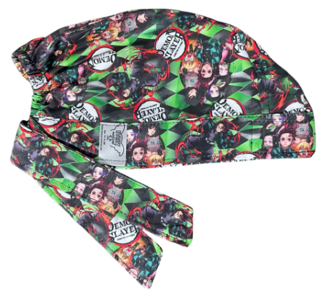 Gorro Medico Quirúrgico - Demon Slayer - Nezuko Negro 2