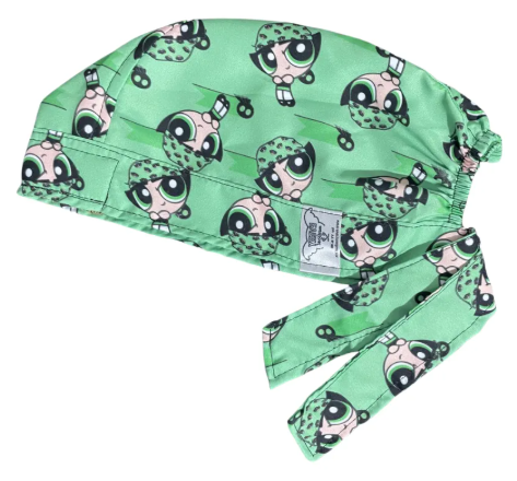 Gorro Medico Quirúrgico - Las Chicas Super Poderosas - Bellota - Verde