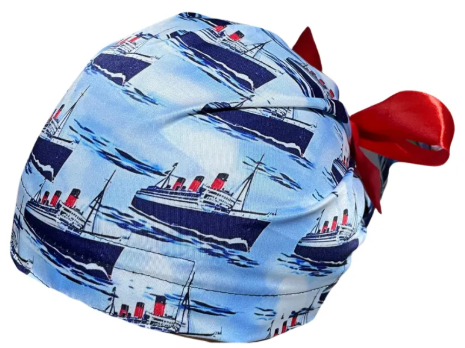 Gorro Medico Quirúrgico - Derek Shepherd - Greys Anatomy - Listón - Azul