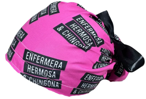 Gorro Medico Quirúrgico - Frases Hospital - Enfermeria - Listón - Rosa