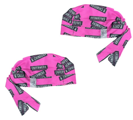 Gorro Medico Quirúrgico - Frases Hospital - Enfermeria - Rosa