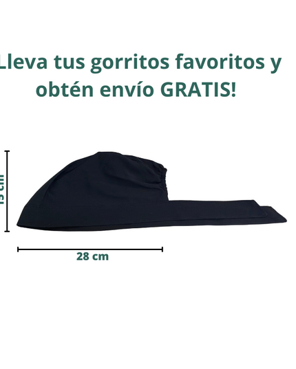 Gorro Medico Quirúrgico - Rosa / Barbie - La Pelicula - Negro